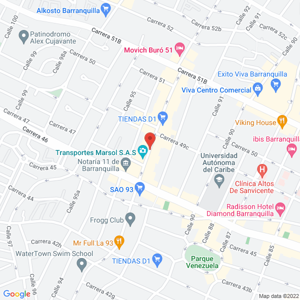 Map of I2B Technologies Colombia S.A.S.