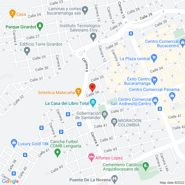 Map of Plaza Rovira S.A.S.