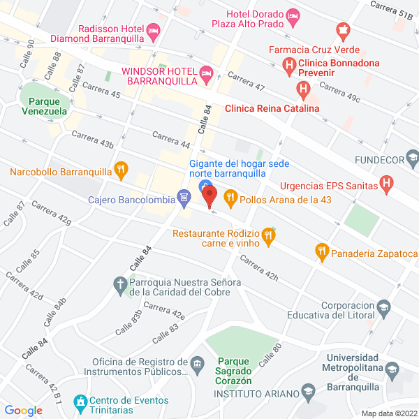 Map of Inversiones Gastronomicas A.R. S.A.S.