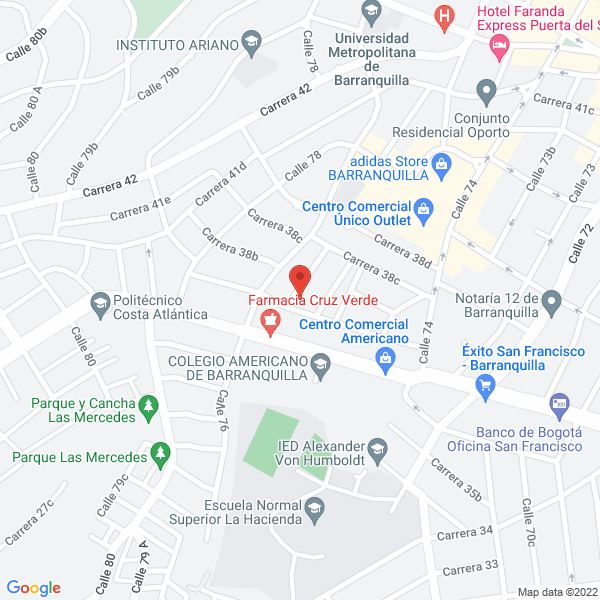 Map of Keratin Kolor`S Cosmeticos S.A.S.
