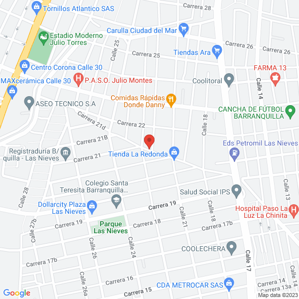 Map of Inversiones Echeverria Castro Y Otros S.A.S.
