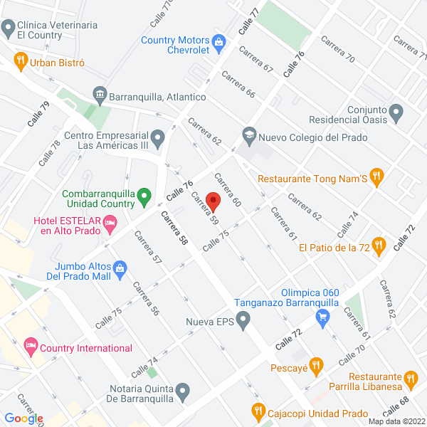 Map of Inversiones Garpac S.A.S.