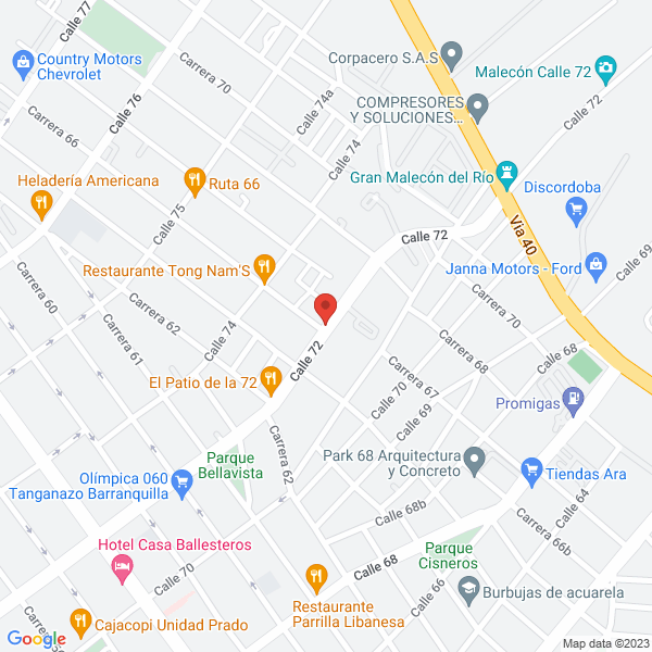 Map of Domicilios Y Mensajeria Del Caribe E.U. En Liquidación