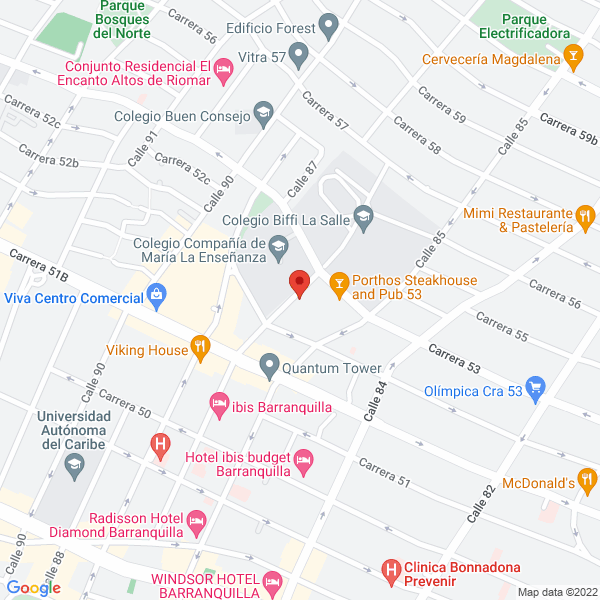 Map of J.M.P. Negocios E Inversiones S.A.S.