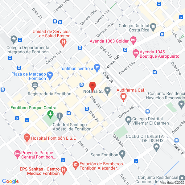 Mapa de Restaurante Sausalito Fontibón S.A.S.