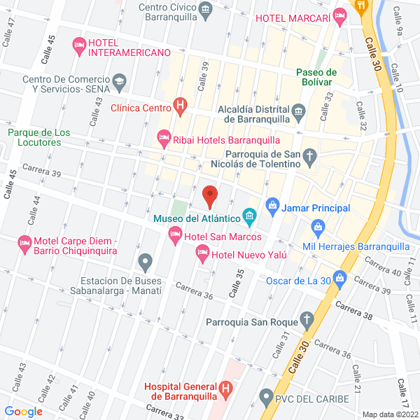 Map of Cordoba Pinzon Hermanos Ltda
