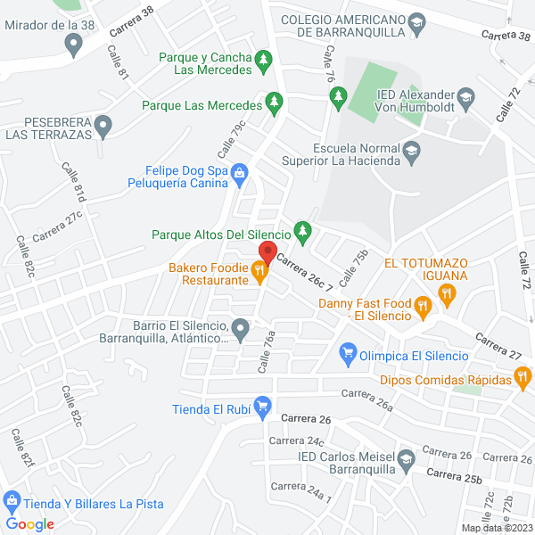 Map of Inversiones Fenix 40 S.A.S.