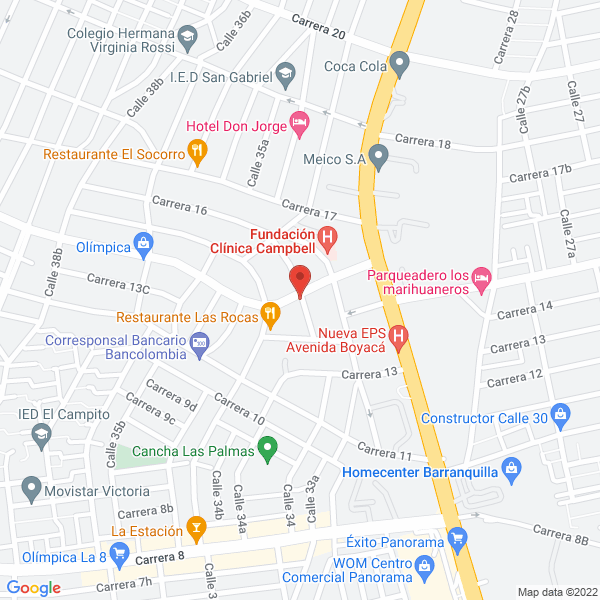 Map of Auto Elite Del Caribe S.A.S.