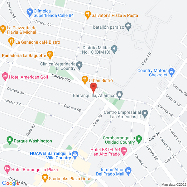 Map of Acosta Mugno Y CIA. S. En C.