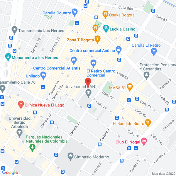 Mapa de Sinco Comunicaciones