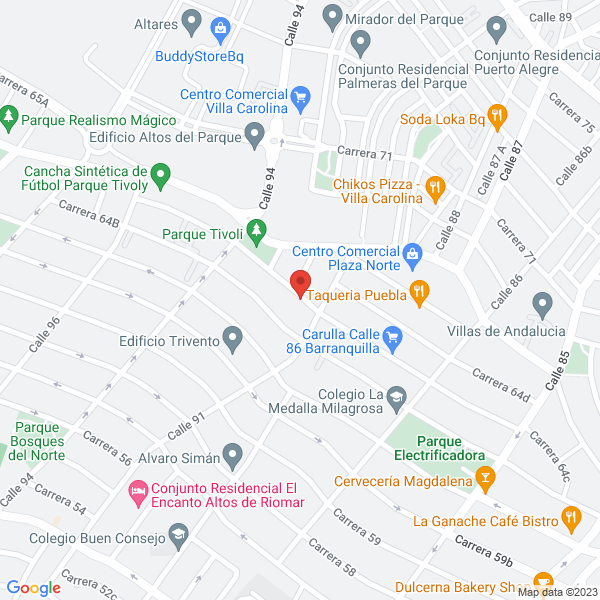 Map of Comercializadora Y Distribuidora Sanar Ag S.A.S.
