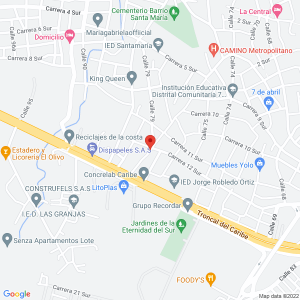 Map of Transportes Amp S.A.S.
