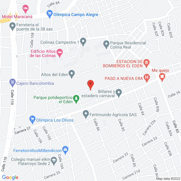 Map of Drogueria Altos Del Eden De La 30 S.A.S.