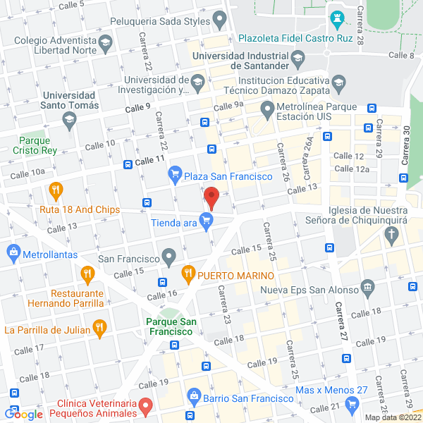 Map of F&A Fruits S.A.S.