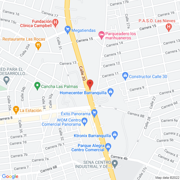 Map of Refricomer De La Costa S.A.S.