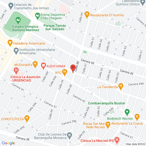 Map of Distrinsumos & Equipos Automar S.A.S.
