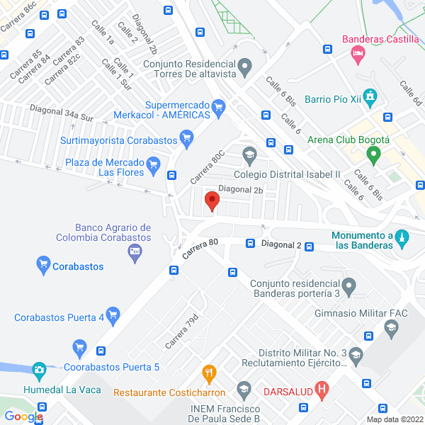 Mapa de Comercial De Víveres San Andrés S.A.S.