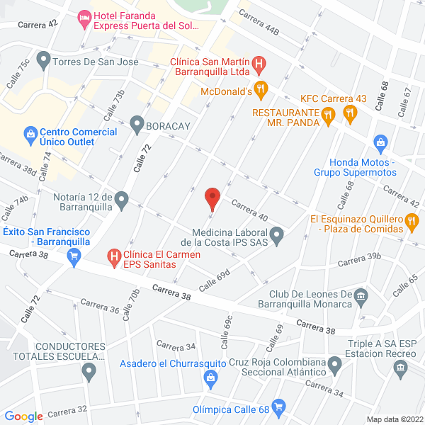 Map of Autopartes Y Servicios Jsa S.A.S.