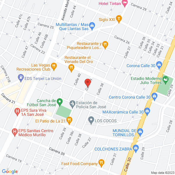 Map of Comercializadora Orion Barranquilla S.A.S.