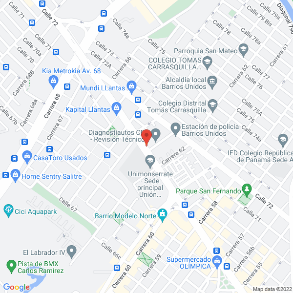 Mapa de Transporte Y Turismo Exclusivo S A S