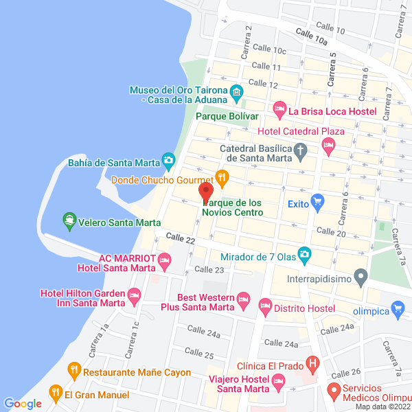 Map of Hostal Casa Horizonte