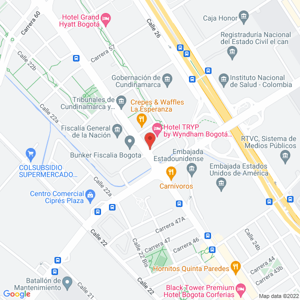Mapa de Lg Cns Sucursal Colombia