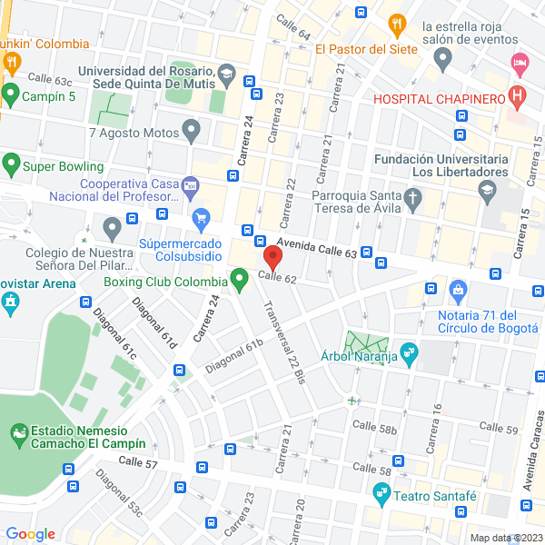 Mapa de Colombiana De Turismo Representaciones Turisticas