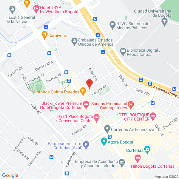 Mapa de Hoteles Y Planes S.A.S