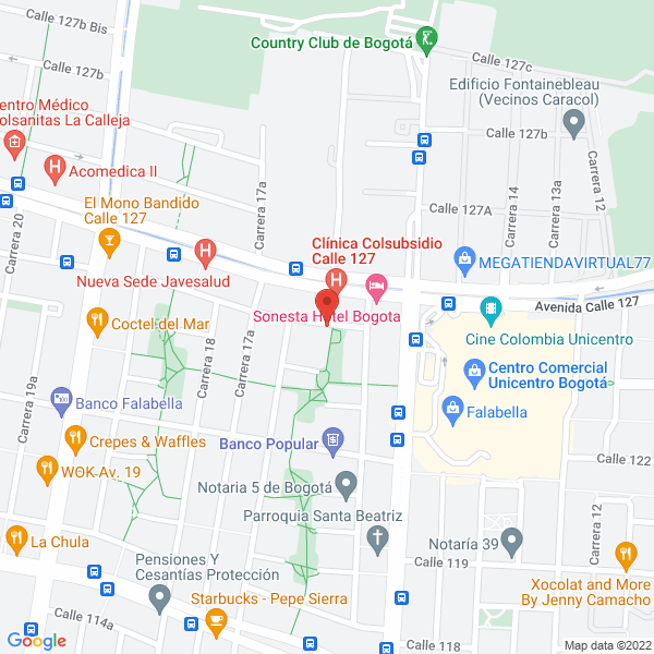 Mapa de Elite Car Service Bogota