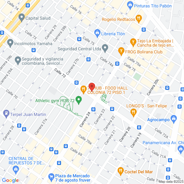 Mapa de Ofrecemos Excelencia Y Calidad En Turismo S A S
