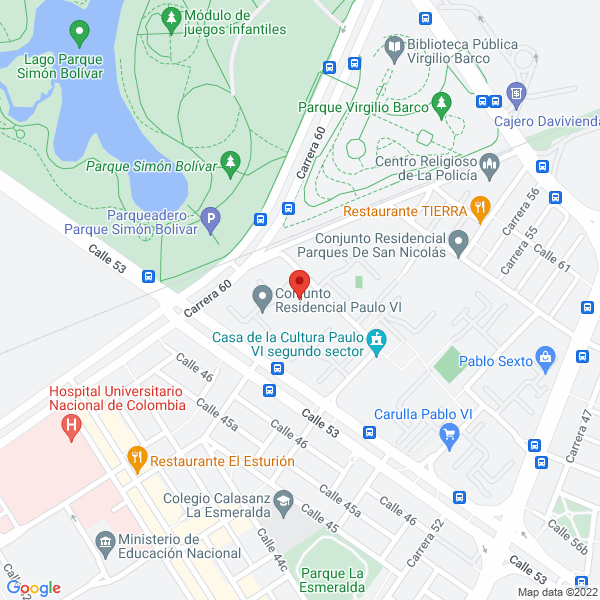 Mapa de Colombia Turismo Vip Sas