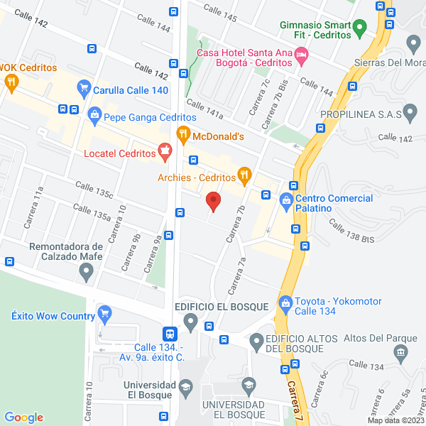 Map of Representaciones Y Eventos Colombia Ltda