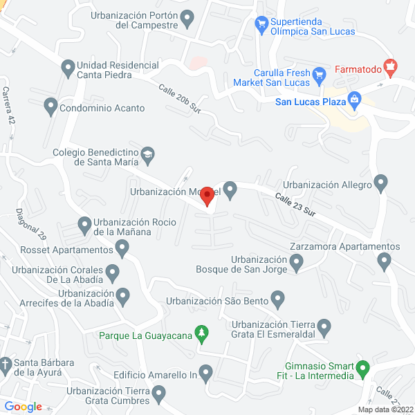 Mapa de Operadora Ecoturistica Los Colores