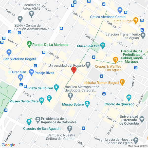 Mapa de Tranvia De Bogota
