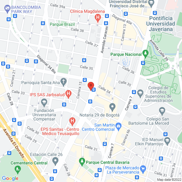Mapa de Hospedaje El Bambu