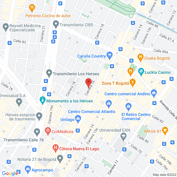 Mapa de Mayorista De Turismo Multiviajes Ltda
