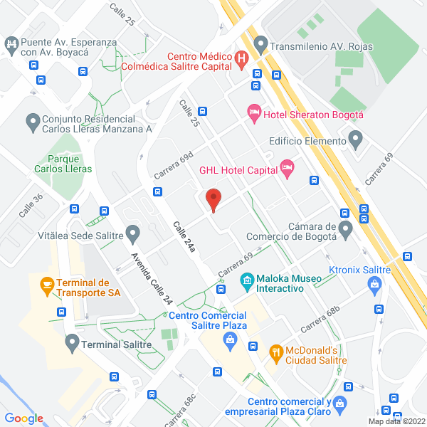 Mapa de Tv Express