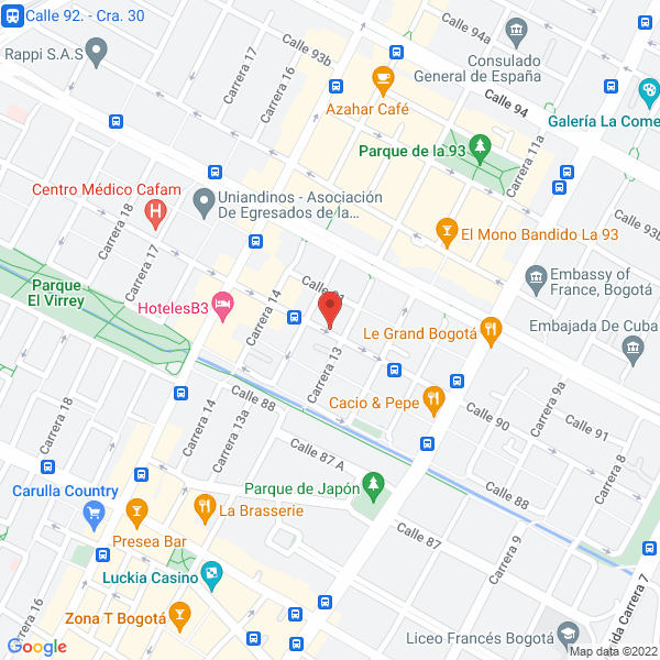 Mapa de Tempel Colombia Ltda