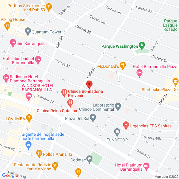 Map of Dr. Jaime Aroca
