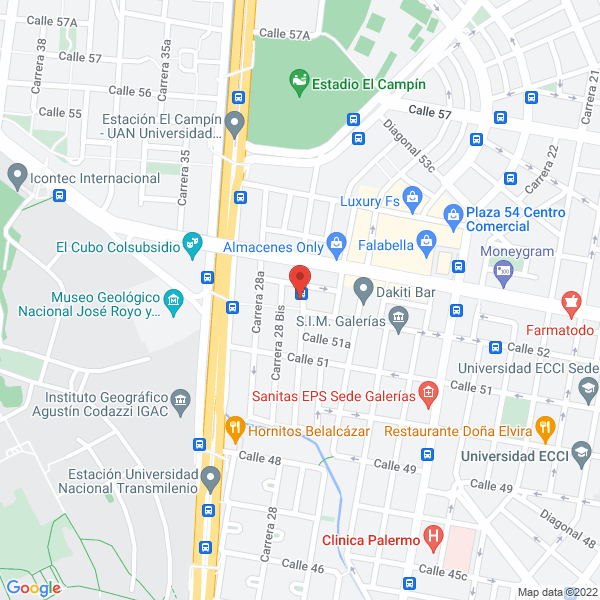 Mapa de Alquiler De Vestidos Alexandra Donado