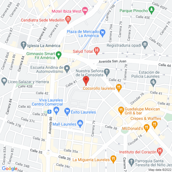 Mapa de Antioquia Travel Og S.A.S.
