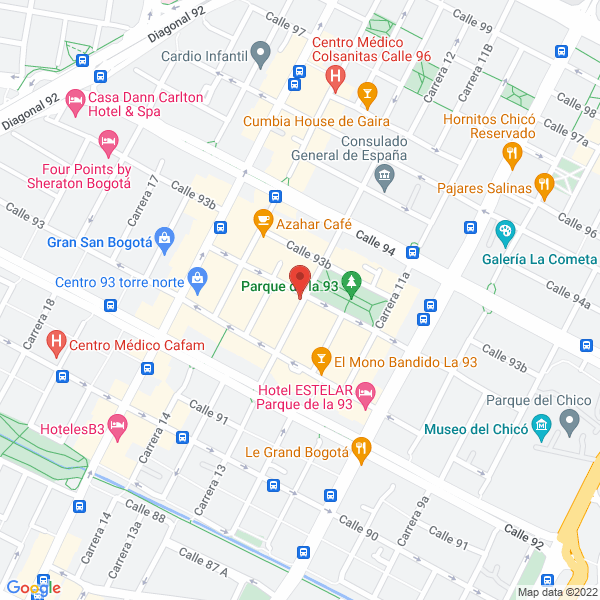 Mapa de Droguería Papelería La 93