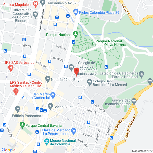 Mapa de Advenio Colombia