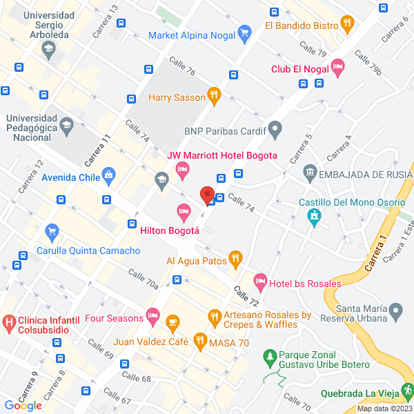 Mapa de Centro Internacional Para La Justicia Transicional