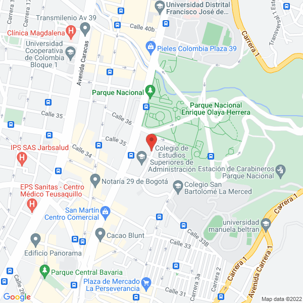 Mapa de Centro De Memoria Histórica