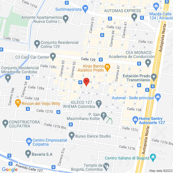 Mapa de Compañia De Mudanzas Y Transporte Atlas S A.S.