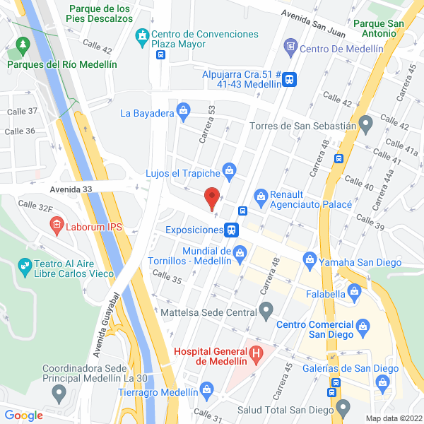 Mapa de Boutique Inducascos S.A.S.