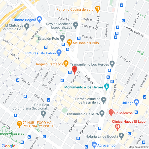 Mapa de J. R. Automotriz E.U.