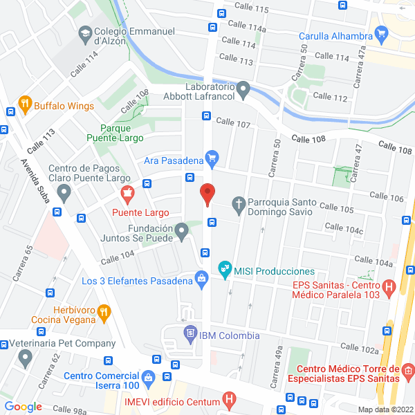 Mapa de Martha Durán Santos Y Compañía Ltda.