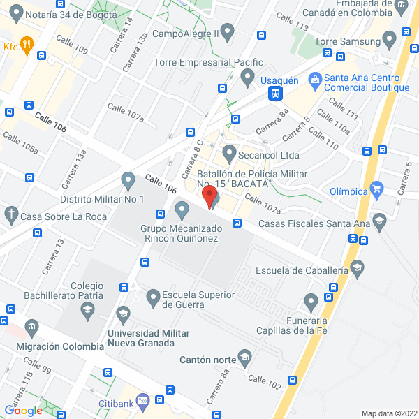 Mapa de Asociacion Accion Social Ejercito